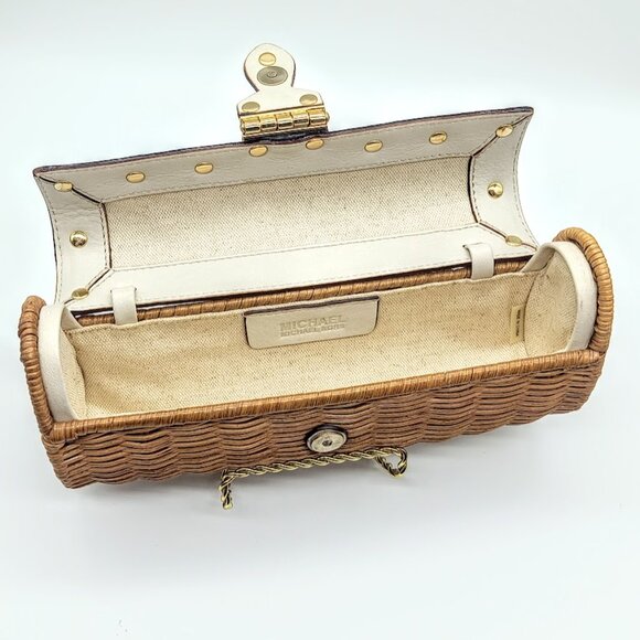 MICHAEL Michael Kors Basketweave Rattan Wicker Clutch Bag - Picture 5 of 10